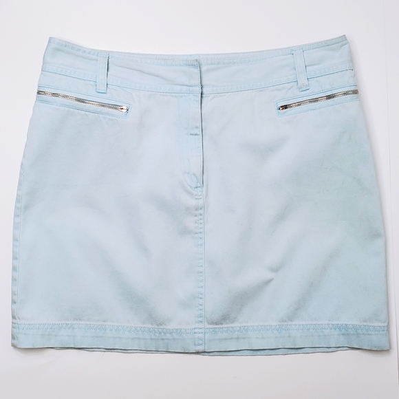 The Limited | Baby Blue 100% Cotton Mini Skirt 8 - Picture 3 of 10